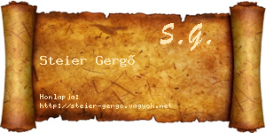 Steier Gergő névjegykártya